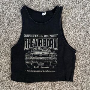 Garage Black Graphic Tank Top